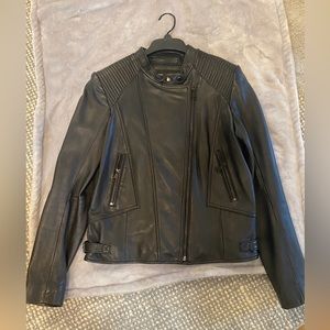 New genuine leather crop jacket. Medium.